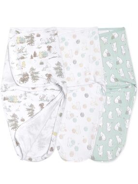 aden + anais Essentials Easy Swaddle Wrap, 3 Pack, Winnie the Pooh, 0-3 Months